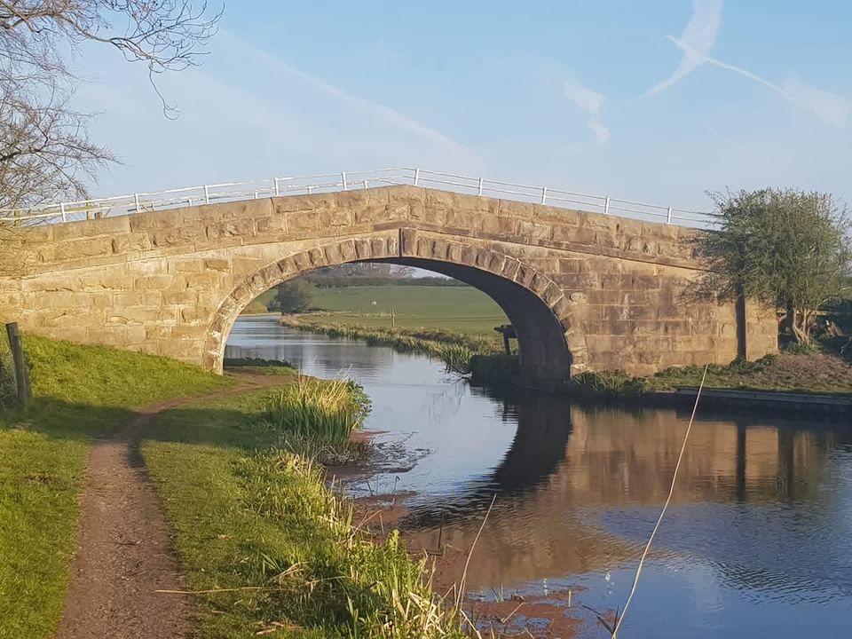 Photograph: Canal Bridge, Lea, Canal towards Lea