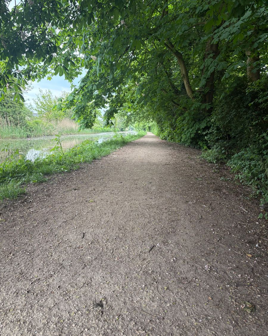 Photograph: Canal towpath in summer, Cottam canal